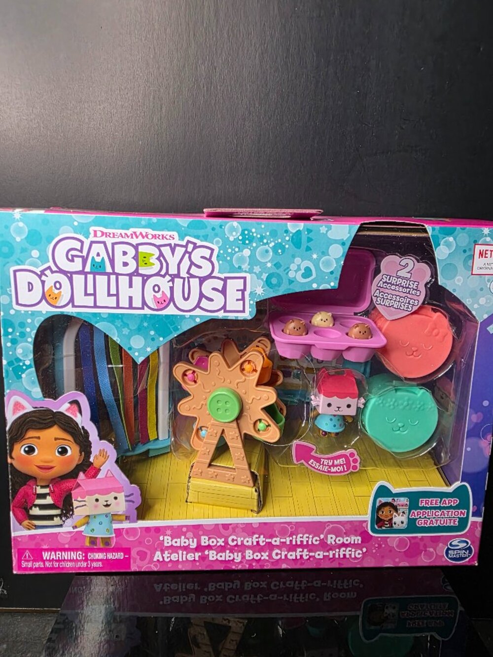 DreamWorks Gabby's Dollhouse Baby Box Craft-a-riffic Room Playset Figure New